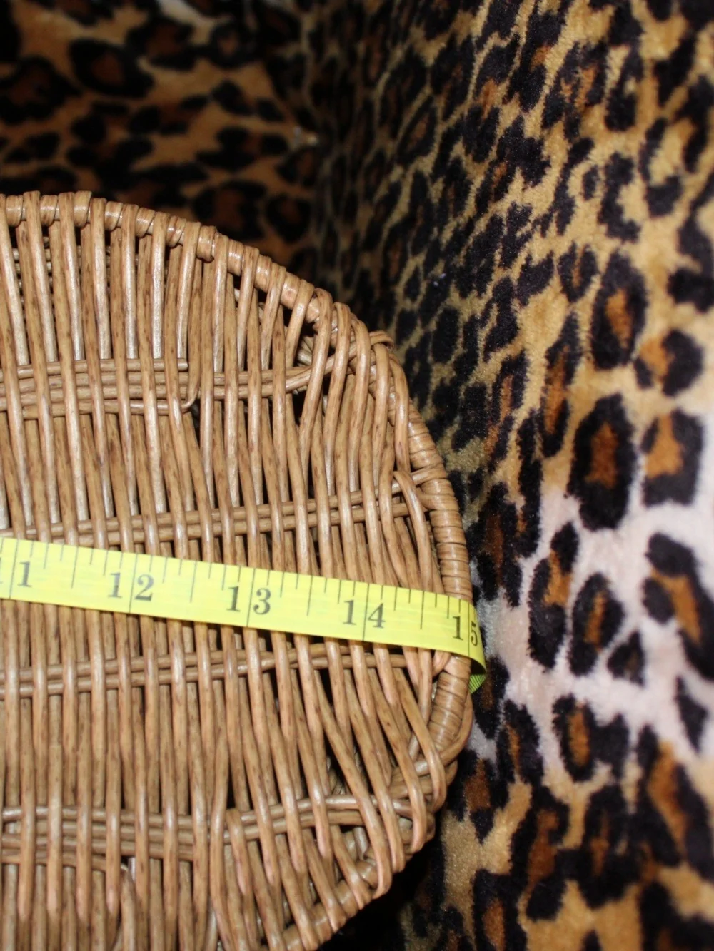Wicker Bone-Shaped Pet Basket - Natural Rattan